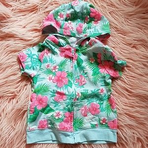 Zip up t-shirt hoodie